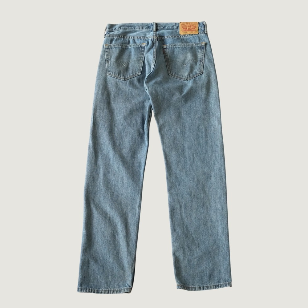 Levi's 505 Vintage Straight‎ Leg Blue Cotton Denim Workwear Jeans Retro Classic